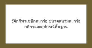 รู้จักกีฬาเซปักตะกร้อ ขนาดสนามตะกร้อ กติกาและอุปกรณ์พื้นฐาน