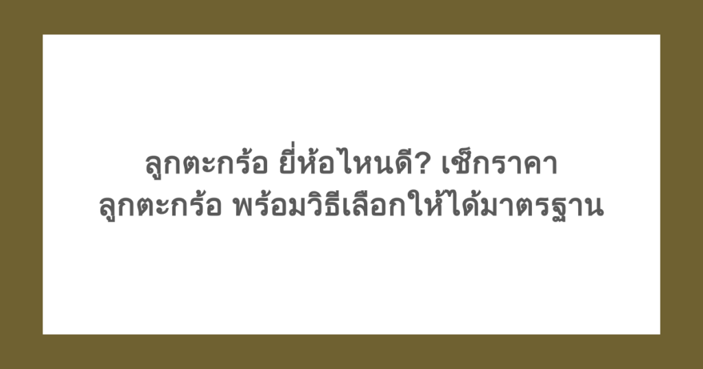 ลูกตะกร้อ ยี่ห้อไหนดี? เช็กราคาลูกตะกร้อ พร้อมวิธีเลือกให้ได้มาตรฐาน
